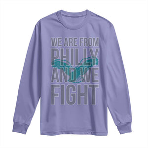 Philadelphia Spirit Long Sleeve Shirt We Are From Philly And We Fight TS02 Violet Print Your Wear