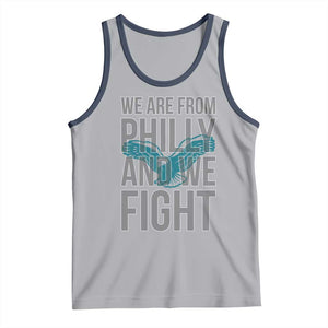 Philadelphia Spirit Tank Top We Are From Philly And We Fight TS02 Athletic Heather Navy Print Your Wear