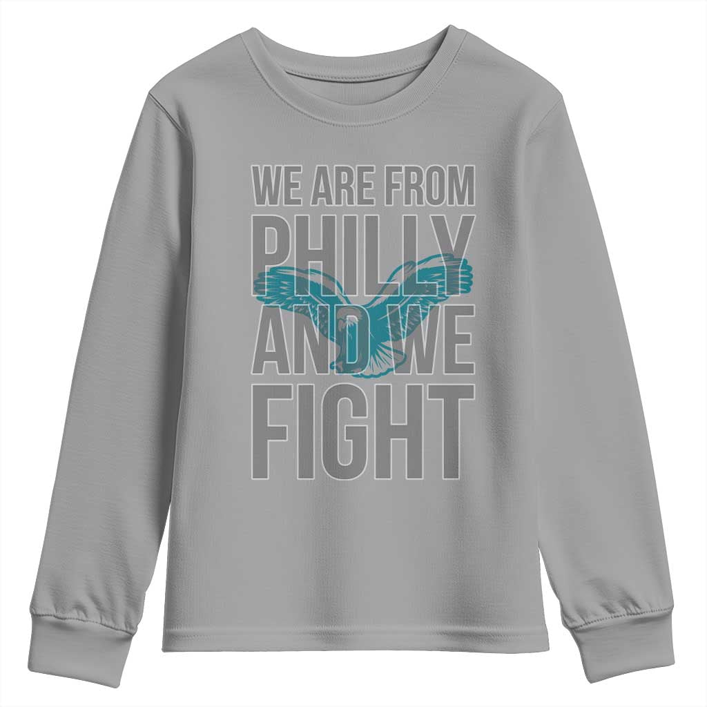Philadelphia Spirit Youth Sweatshirt We Are From Philly And We Fight TS02 Sport Gray Print Your Wear