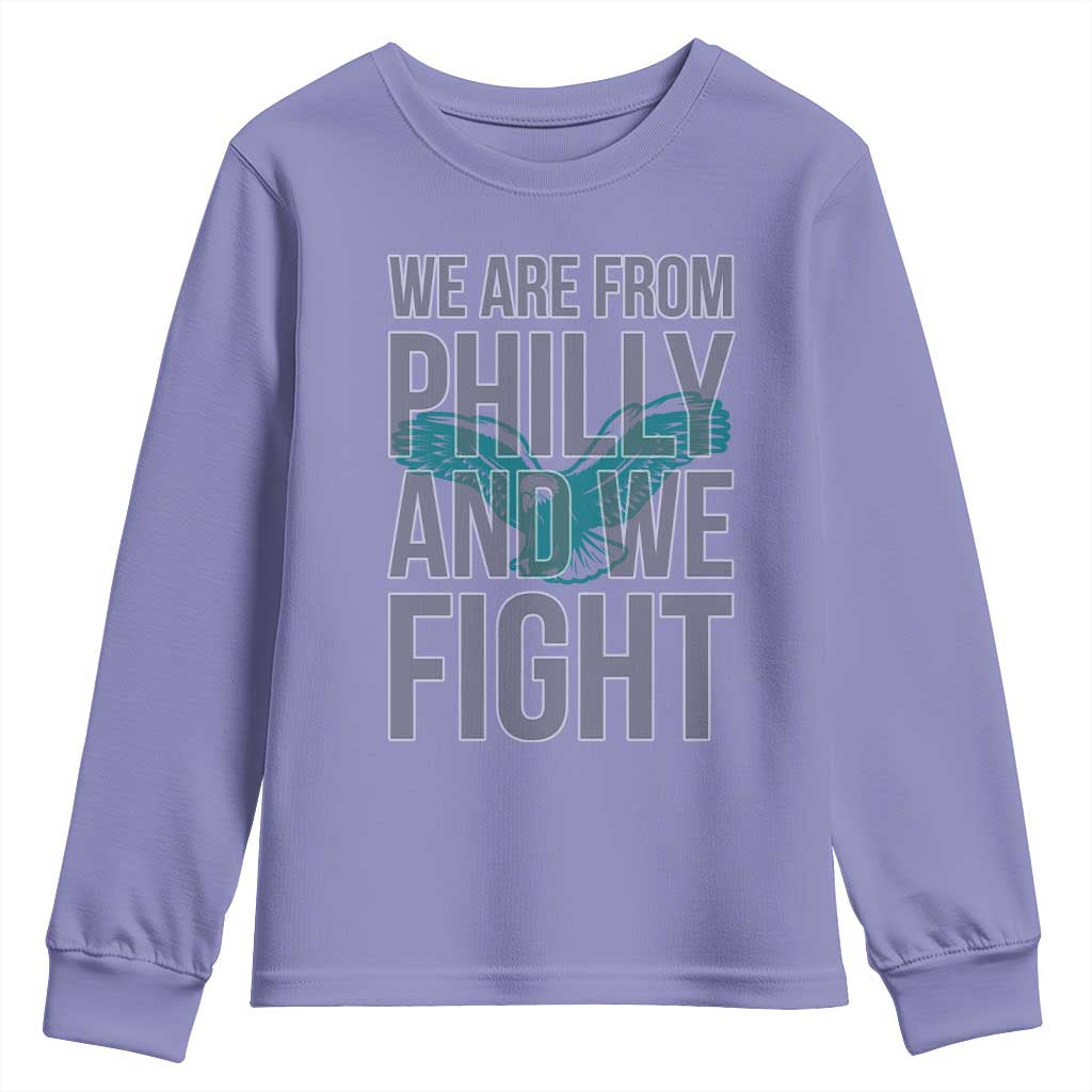Philadelphia Spirit Youth Sweatshirt We Are From Philly And We Fight TS02 Violet Print Your Wear