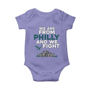 Philadelphia City Baby Onesie We Are From Philly And We Fight TS02 Violet Print Your Wear