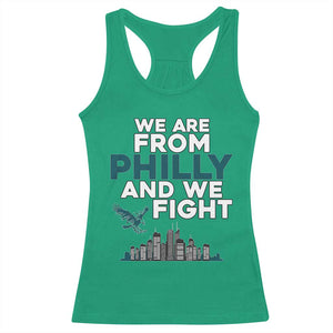 Philadelphia City Racerback Tank Top We Are From Philly And We Fight TS02 Irish Green Print Your Wear