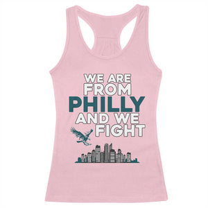 Philadelphia City Racerback Tank Top We Are From Philly And We Fight TS02 Light Pink Print Your Wear