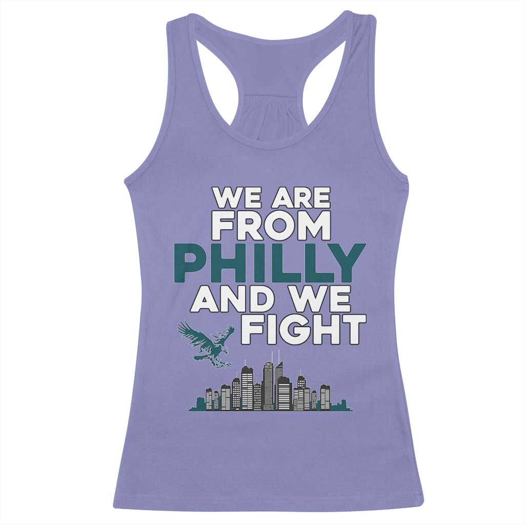 Philadelphia City Racerback Tank Top We Are From Philly And We Fight TS02 Violet Print Your Wear