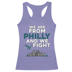Philadelphia City Racerback Tank Top We Are From Philly And We Fight TS02 Violet Print Your Wear