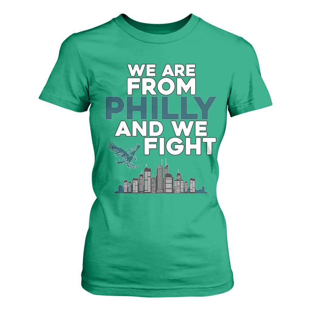 Philadelphia City T Shirt For Women We Are From Philly And We Fight TS02 Irish Green Print Your Wear