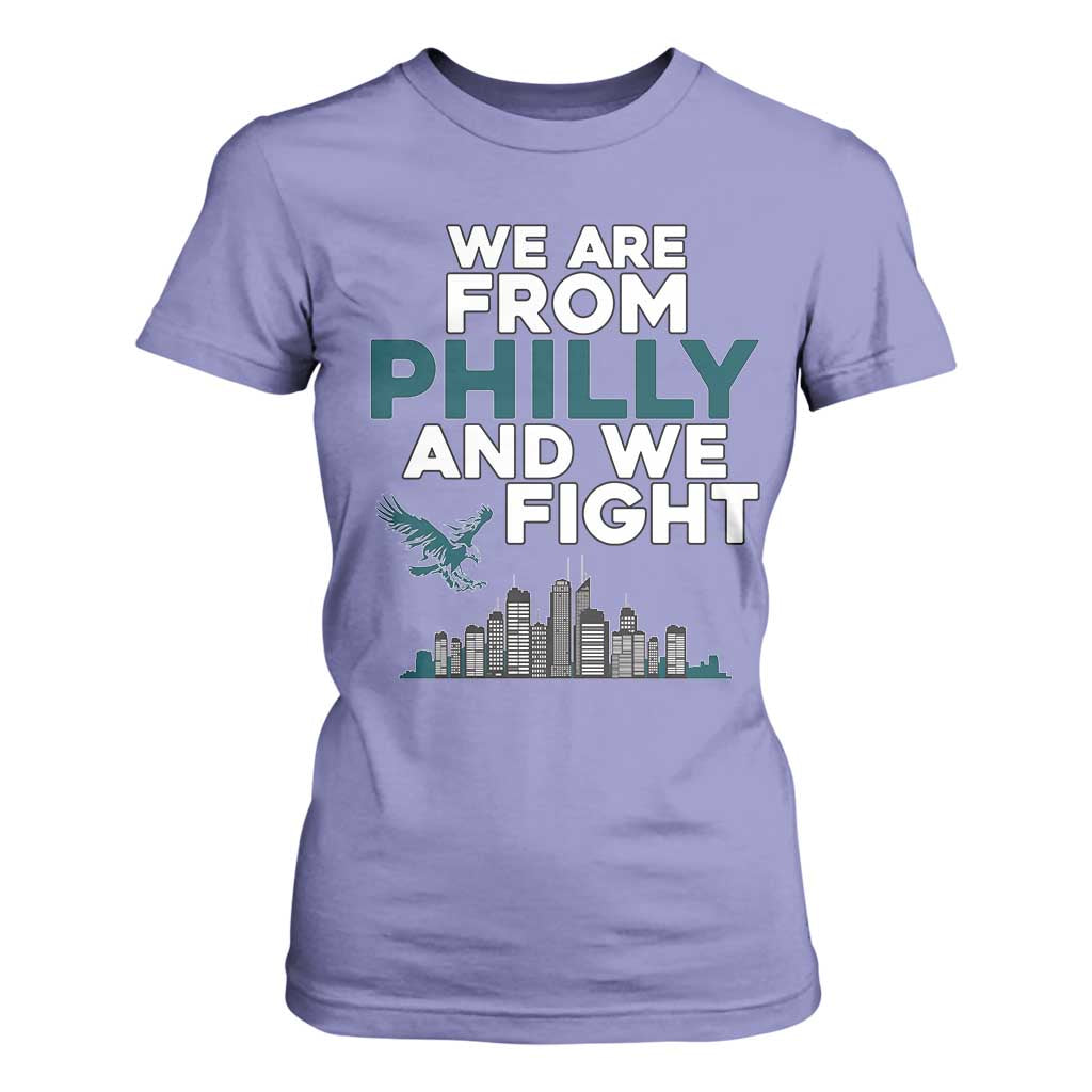 Philadelphia City T Shirt For Women We Are From Philly And We Fight TS02 Violet Print Your Wear