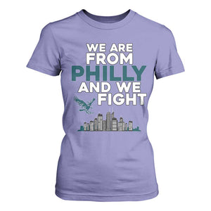 Philadelphia City T Shirt For Women We Are From Philly And We Fight TS02 Violet Print Your Wear