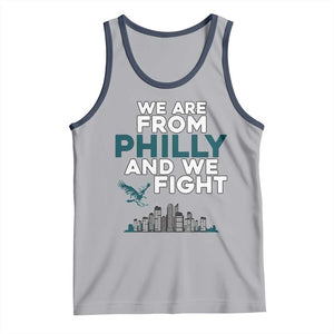Philadelphia City Tank Top We Are From Philly And We Fight TS02 Athletic Heather Navy Print Your Wear