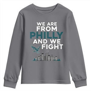 Philadelphia City Youth Sweatshirt We Are From Philly And We Fight TS02 Charcoal Print Your Wear