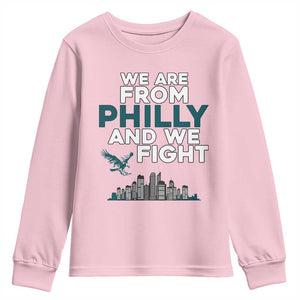 Philadelphia City Youth Sweatshirt We Are From Philly And We Fight TS02 Light Pink Print Your Wear