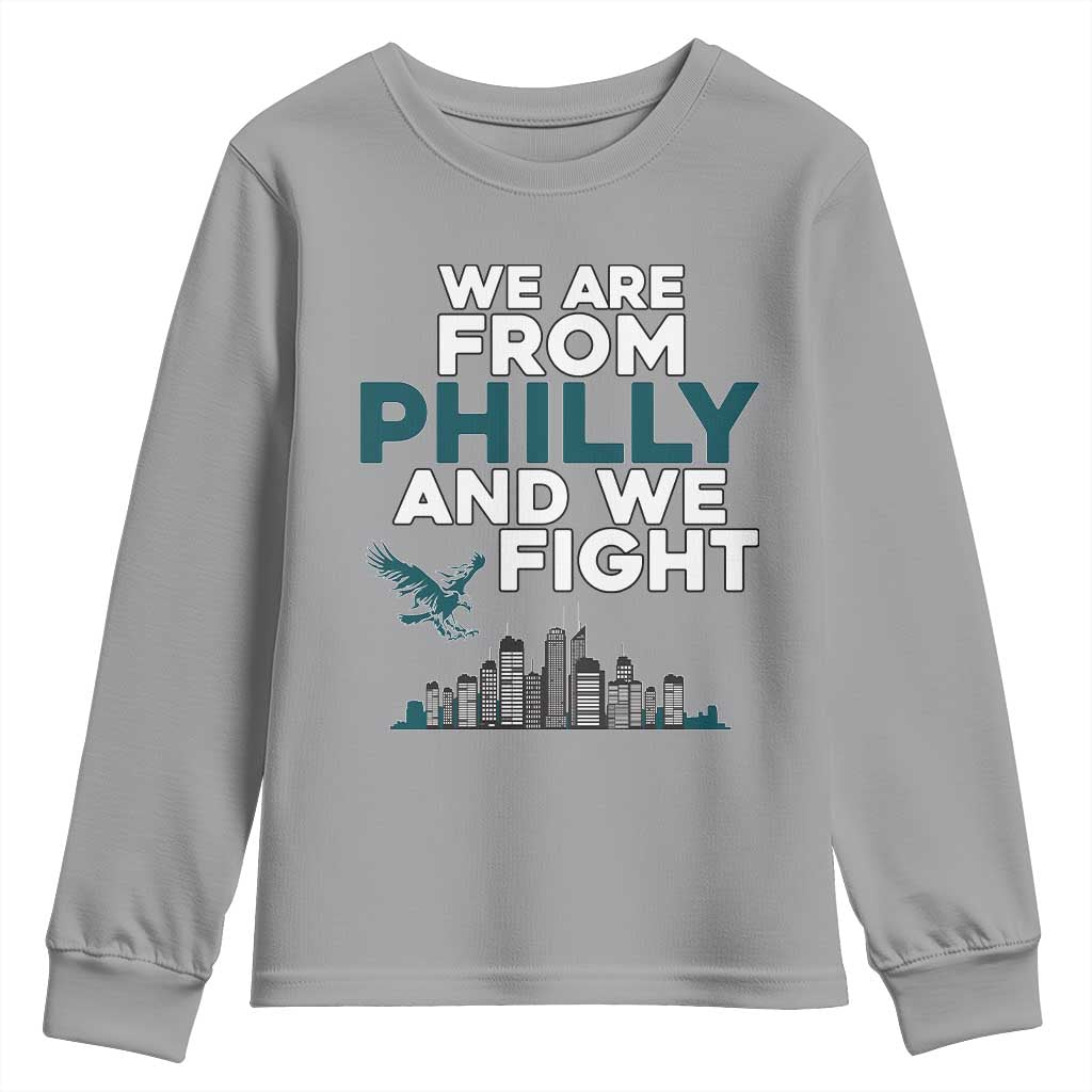 Philadelphia City Youth Sweatshirt We Are From Philly And We Fight TS02 Sport Gray Print Your Wear