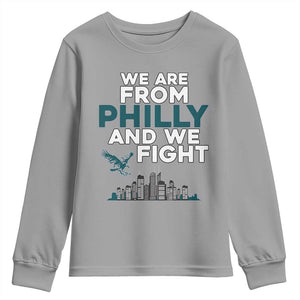 Philadelphia City Youth Sweatshirt We Are From Philly And We Fight TS02 Sport Gray Print Your Wear