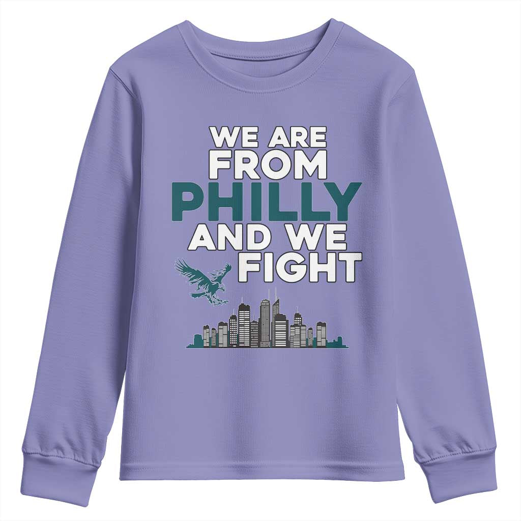 Philadelphia City Youth Sweatshirt We Are From Philly And We Fight TS02 Violet Print Your Wear