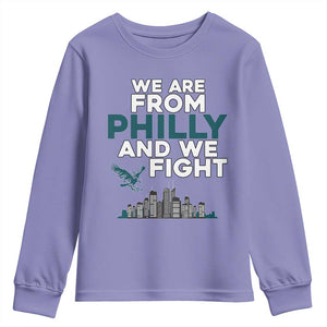 Philadelphia City Youth Sweatshirt We Are From Philly And We Fight TS02 Violet Print Your Wear