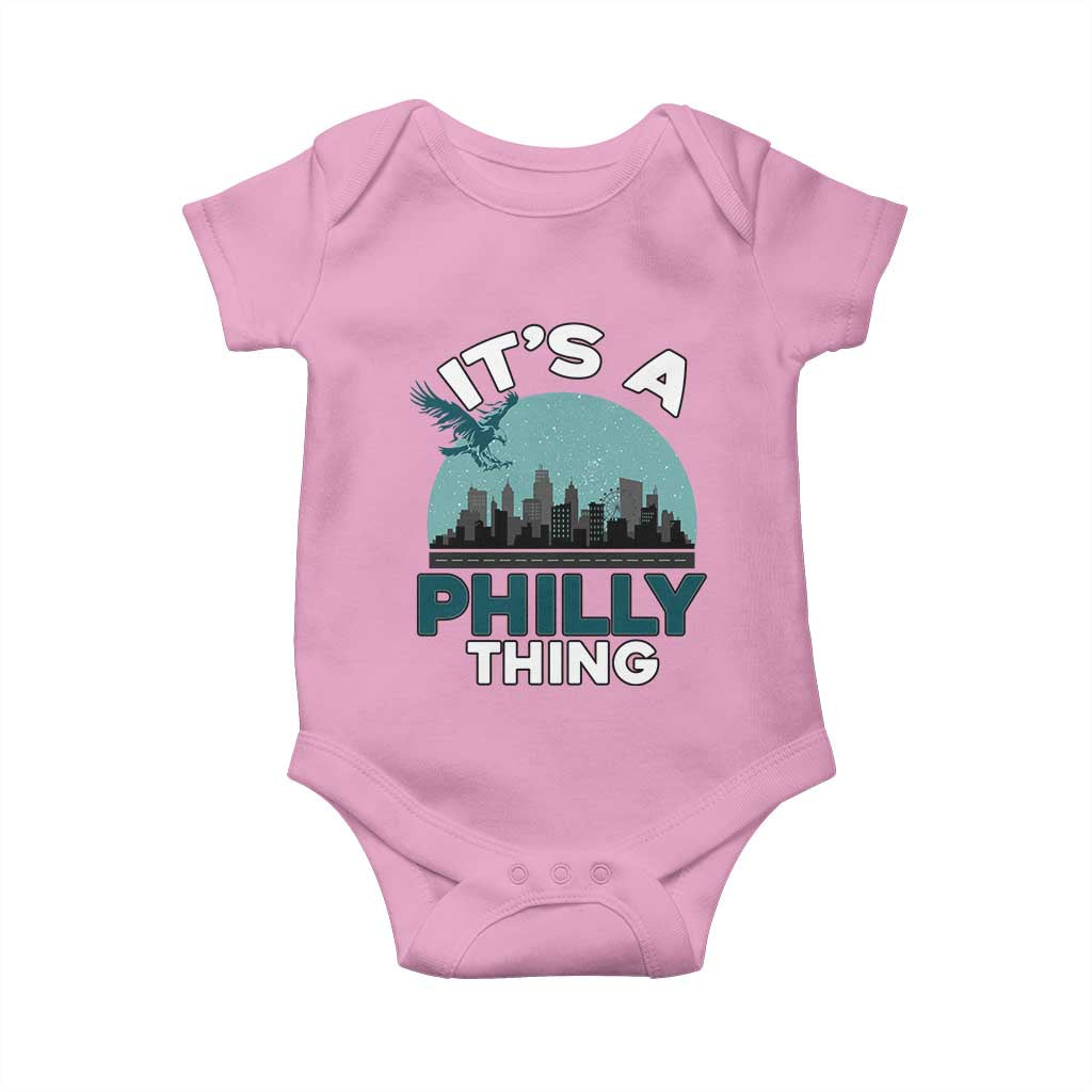 Philadelphia Spirit Baby Onesie It's A Philly Thing TS02 Light Pink Print Your Wear