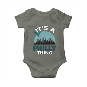 Philadelphia Spirit Baby Onesie It's A Philly Thing TS02 Military Green Print Your Wear