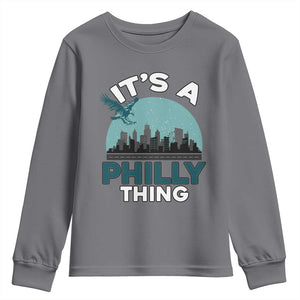 Philadelphia Spirit Youth Sweatshirt It's A Philly Thing TS02 Charcoal Print Your Wear