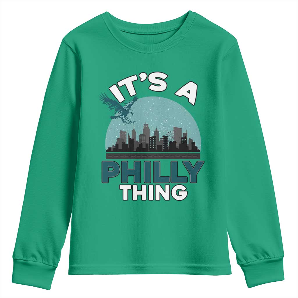 Philadelphia Spirit Youth Sweatshirt It's A Philly Thing TS02 Irish Green Print Your Wear