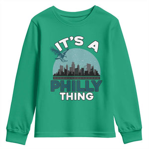 Philadelphia Spirit Youth Sweatshirt It's A Philly Thing TS02 Irish Green Print Your Wear