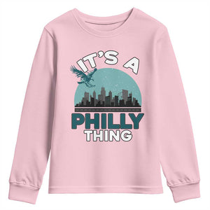 Philadelphia Spirit Youth Sweatshirt It's A Philly Thing TS02 Light Pink Print Your Wear