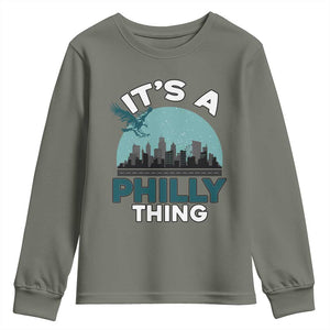 Philadelphia Spirit Youth Sweatshirt It's A Philly Thing TS02 Military Green Print Your Wear