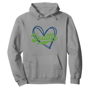 Seattle Heart Blue and Green Game Day Sports Fan Hoodie TS02 Sport Gray Print Your Wear