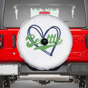 Seattle Heart Blue and Green Game Day Sports Fan Spare Tire Cover TS02 White Print Your Wear