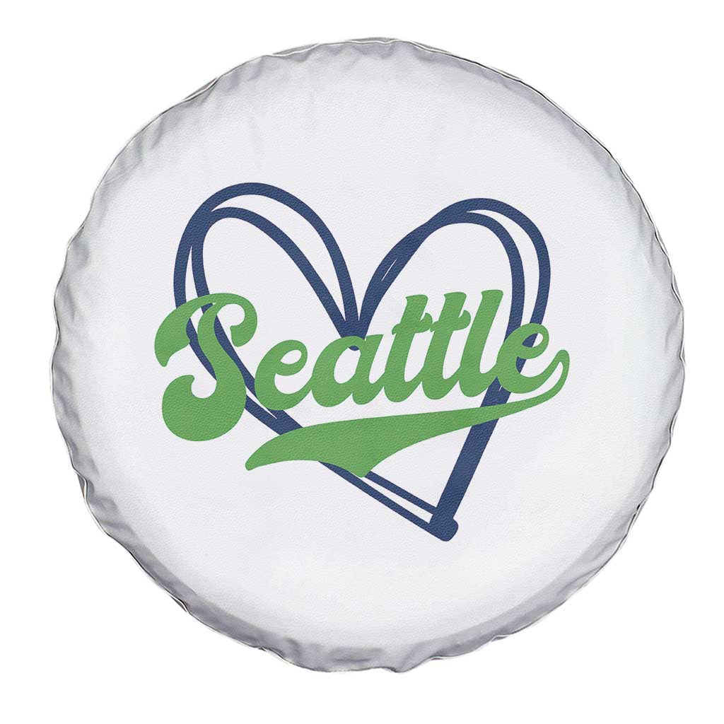 Seattle Heart Blue and Green Game Day Sports Fan Spare Tire Cover TS02 Print Your Wear