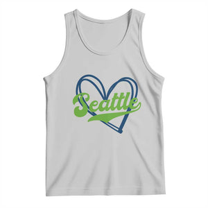 Seattle Heart Blue and Green Game Day Sports Fan Tank Top TS02 Ash Print Your Wear