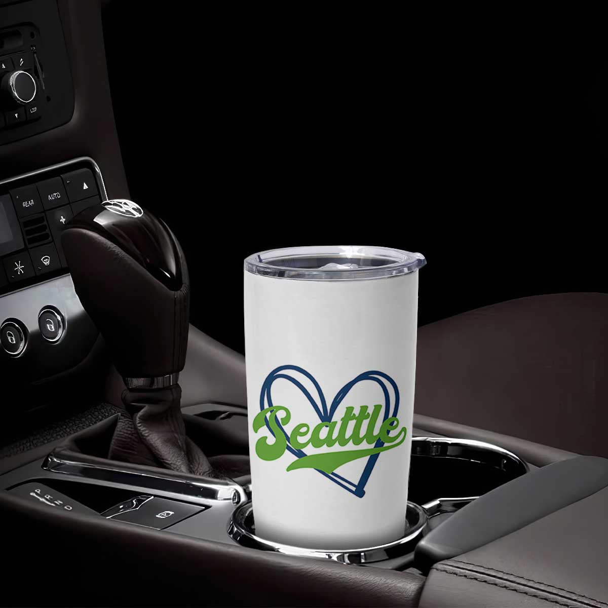 Seattle Heart Blue and Green Game Day Sports Fan Tumbler Cup TS02 Print Your Wear