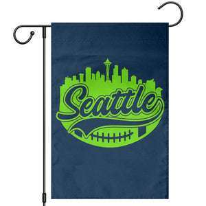 Seattle Pride Skyline Football Lover Garden Flag Game Day Sports Fan TS02 Navy Print Your Wear