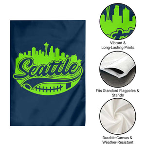 Seattle Pride Skyline Football Lover Garden Flag Game Day Sports Fan TS02 Print Your Wear