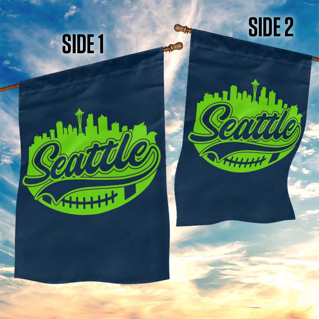 Seattle Pride Skyline Football Lover Garden Flag Game Day Sports Fan TS02 Print Your Wear