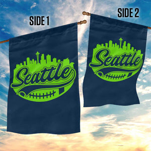 Seattle Pride Skyline Football Lover Garden Flag Game Day Sports Fan TS02 Print Your Wear