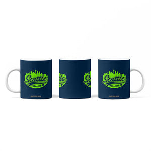 Seattle Pride Skyline Football Lover Coffee Mug Game Day Sports Fan TS02 Print Your Wear