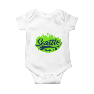 Seattle Pride Skyline Football Lover Baby Onesie Game Day Sports Fan TS02 White Print Your Wear