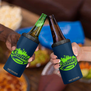 Seattle Pride Skyline Football Lover 4 in 1 Can Cooler Tumbler Game Day Sports Fan TS02 Print Your Wear