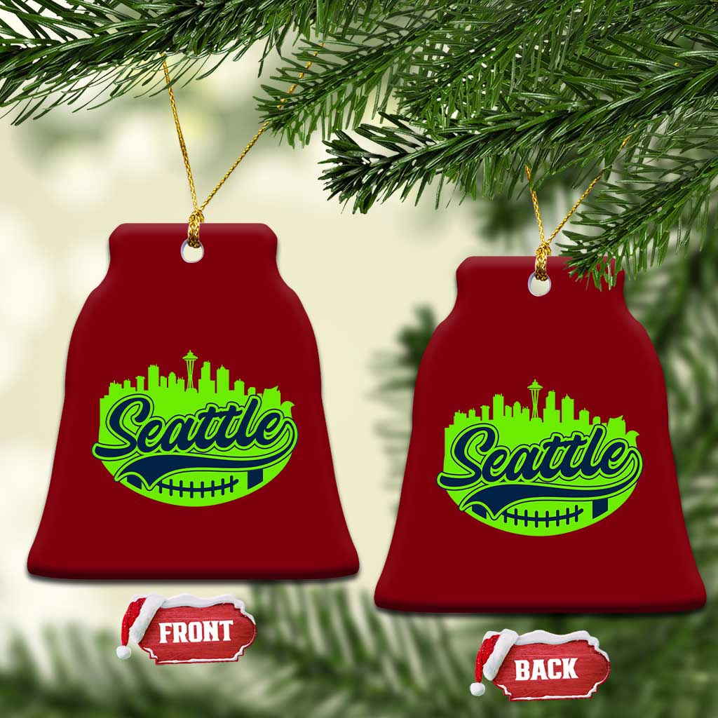 Seattle Pride Skyline Football Lover Ceramic Ornament Game Day Sports Fan TS02 Print Your Wear