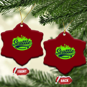 Seattle Pride Skyline Football Lover Ceramic Ornament Game Day Sports Fan TS02 Print Your Wear