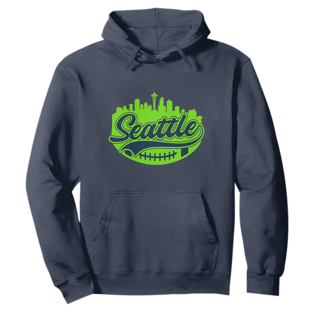 Seattle Pride Skyline Football Lover Hoodie Game Day Sports Fan TS02 Navy Print Your Wear