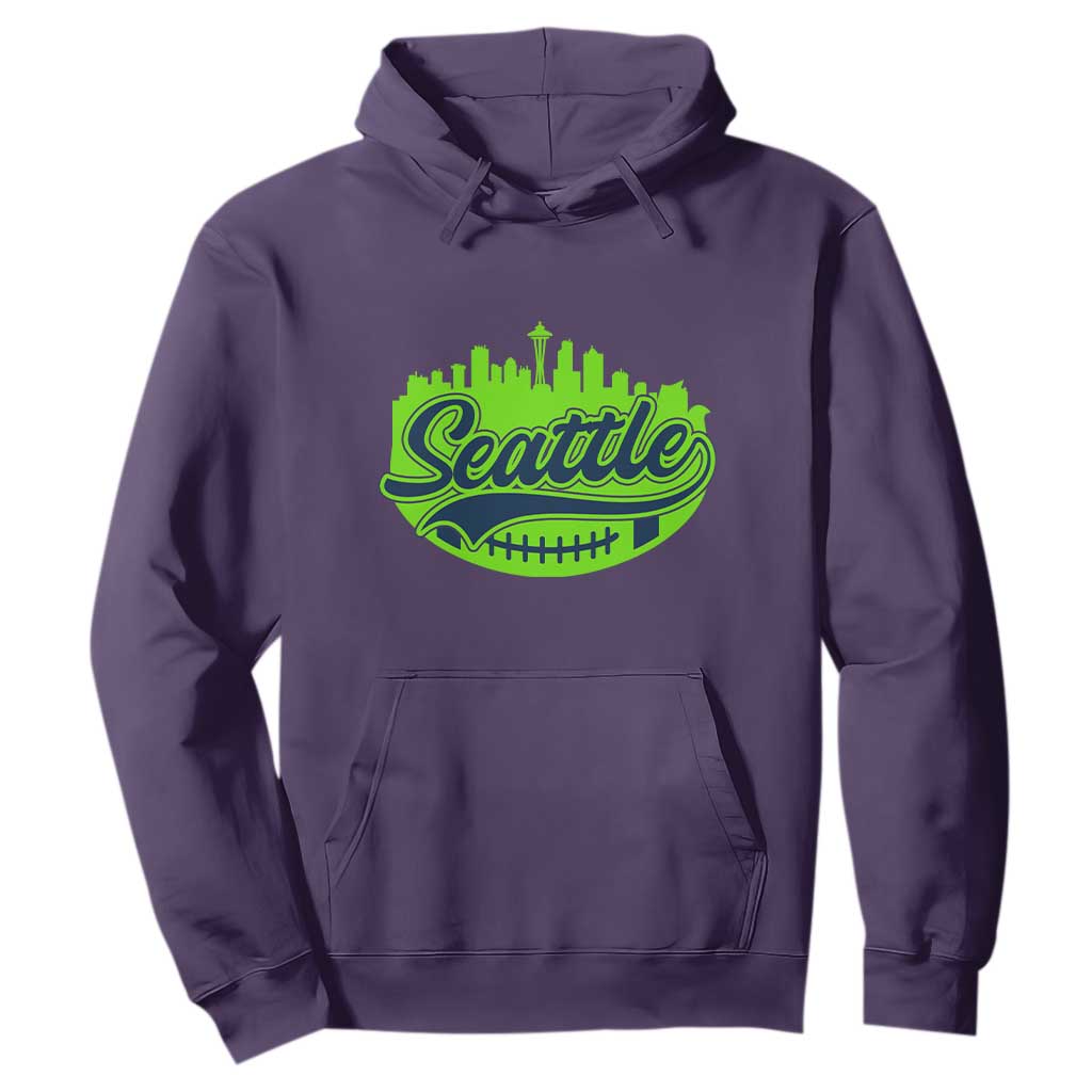 Seattle Pride Skyline Football Lover Hoodie Game Day Sports Fan TS02 Purple Print Your Wear