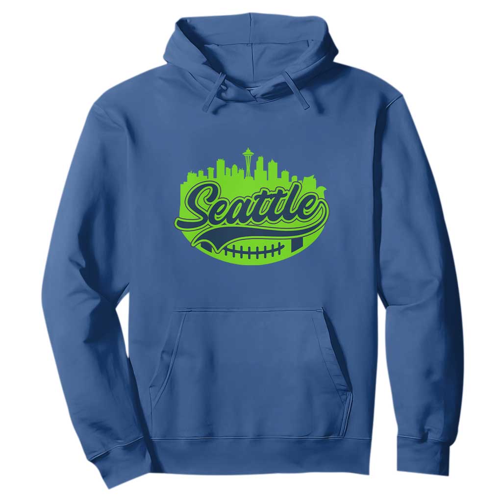 Seattle Pride Skyline Football Lover Hoodie Game Day Sports Fan TS02 Royal Blue Print Your Wear