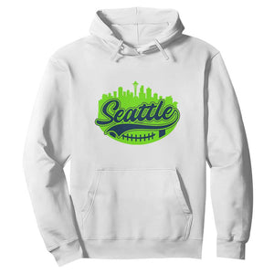 Seattle Pride Skyline Football Lover Hoodie Game Day Sports Fan TS02 White Print Your Wear