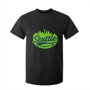 Seattle Pride Skyline Football Lover T Shirt For Kid Game Day Sports Fan TS02 Black Print Your Wear