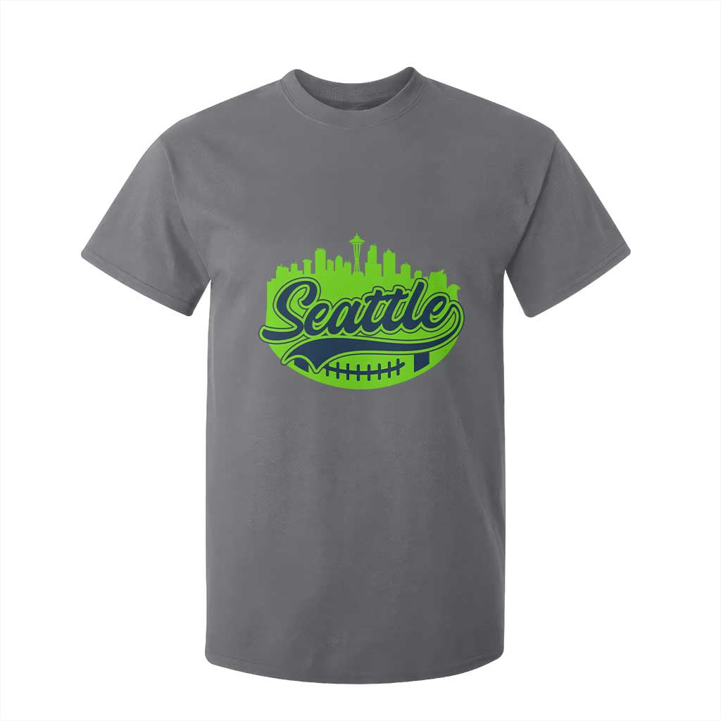 Seattle Pride Skyline Football Lover T Shirt For Kid Game Day Sports Fan TS02 Charcoal Print Your Wear