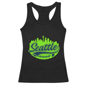 Seattle Pride Skyline Football Lover Racerback Tank Top Game Day Sports Fan TS02 Black Print Your Wear