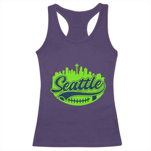 Seattle Pride Skyline Football Lover Racerback Tank Top Game Day Sports Fan TS02 Purple Print Your Wear
