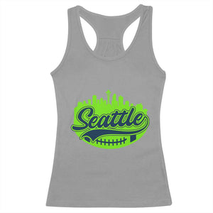 Seattle Pride Skyline Football Lover Racerback Tank Top Game Day Sports Fan TS02 Sport Gray Print Your Wear