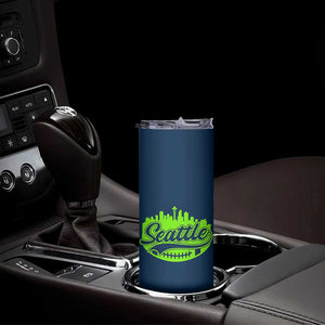 Seattle Pride Skyline Football Lover Skinny Tumbler Game Day Sports Fan TS02 Print Your Wear